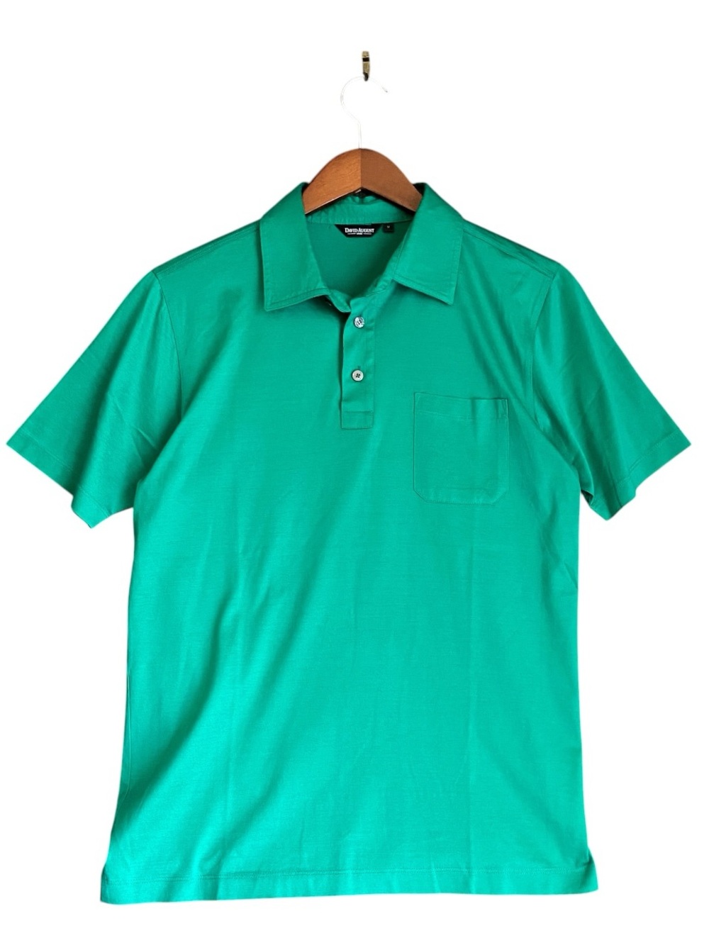 David August | Men’s Cotton Teal Sport Polo Made in Italy | Size M